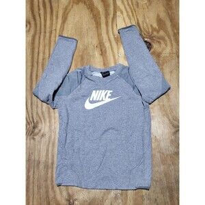 Nike Crewneck Cotton Pullover Sweatshirt Kids XL Gray Knit Logo @x